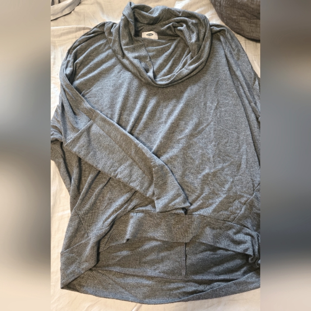 Gray Old Navy Cowl Neck Sweater